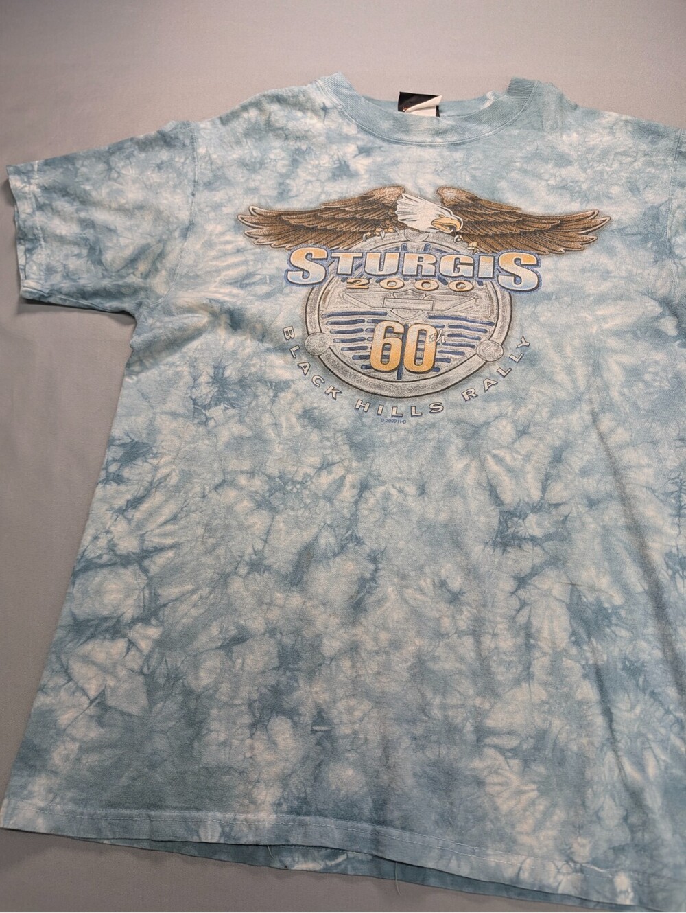 Harley Davidson Sturgis 2000 Eagle Tie Dye T Shirt Small